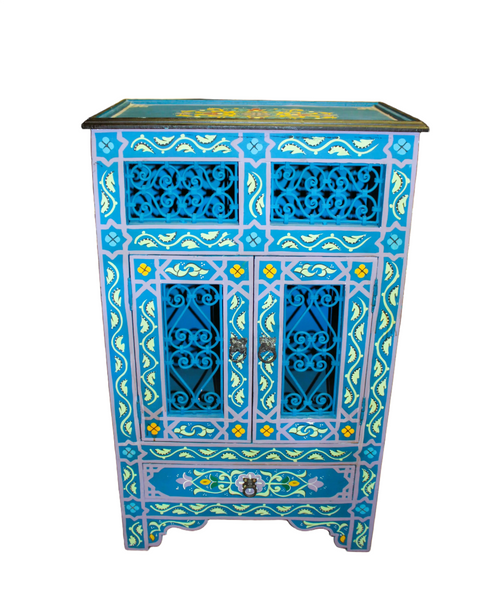 Moroccan cabinet, blue cabinet, blue sideboard, painted furniture, cupboard, kitchen furniture, unique furniture, handmade furniture,