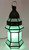 Hexagonal Frosted Lamp Large Green