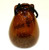 glass vase, brown glass vase, brown glass, art glass brown, shelf decor