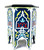 moroccan side table, moroccan furniture, moroccan table, high-end furniture, moroccan home decor, exclusive furniture, handmade furniture, side table, blue corner table, moroccan design, moroccan style, moroccan home decor, end table, accent table, moroccan painted table, side table blue, side table,  painted table, side table painted, side table with design, side table with pained design, hexagon table, painted blue table