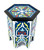 moroccan side table, moroccan furniture, moroccan table, high-end furniture, moroccan home decor, exclusive furniture, handmade furniture, side table, blue corner table, moroccan design, moroccan style, moroccan home decor, end table, accent table, moroccan painted table, side table blue, side table,  painted table, side table painted, side table with design, side table with pained design, hexagon table, painted blue table