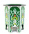 moroccan side table, moroccan furniture, moroccan table, high-end furniture, moroccan home decor, exclusive furniture, handmade furniture, side table, green corner table, moroccan design, moroccan style, moroccan home decor, end table, accent table, moroccan painted table, side table green, side table,  painted table, side table painted, side table with design, side table with pained design, hexagon table, painted green table