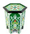 moroccan side table, moroccan furniture, moroccan table, high-end furniture, moroccan home decor, exclusive furniture, handmade furniture, side table, green corner table, moroccan design, moroccan style, moroccan home decor, end table, accent table, moroccan painted table, side table green, side table,  painted table, side table painted, side table with design, side table with pained design, hexagon table, painted green table