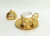 Turkish Coffee set for 4, gold color, includes 4 cups with lids and saucers, tea tray, sugar-bowl, traditional, turkish, coffee cups, cups with lids, coffee set, tea set, gold, saucer,