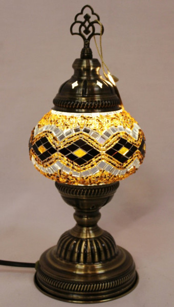 Mosaic Table Lamp Gold-Brown