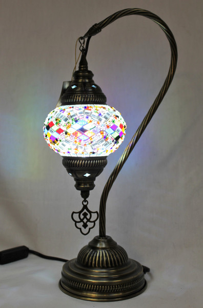 Mosaic Small Swan Table Lamp Multi-Color