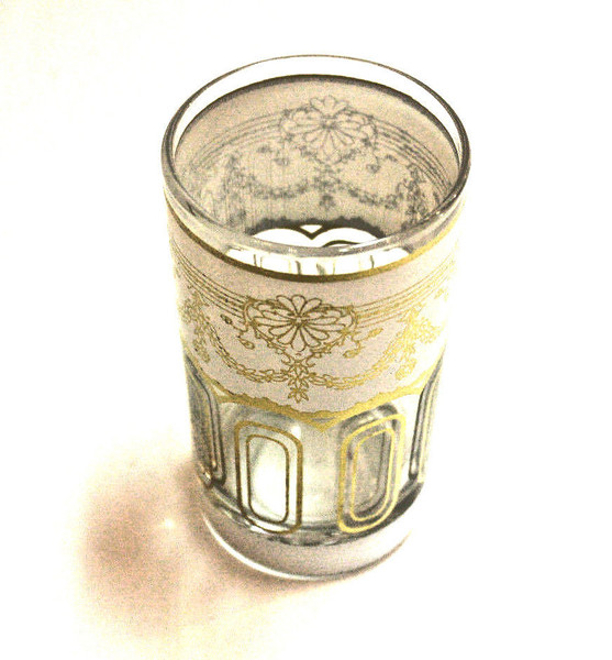 Moroccan Authentic Tea Glass White