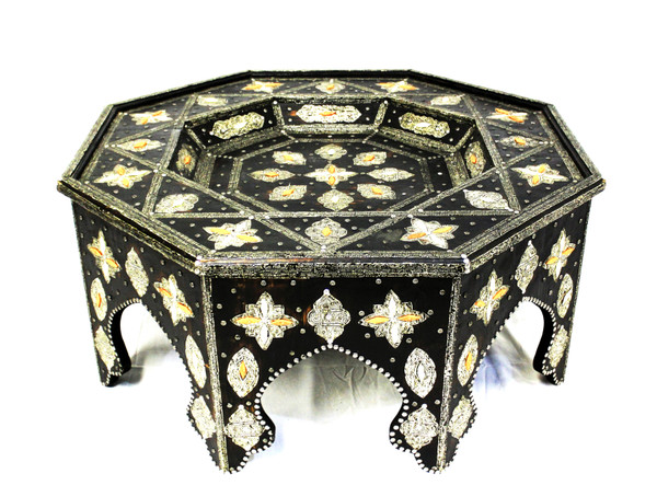 moroccan coffee table, moroccan center piece, center piece, moroccan furniture, moroccan table, high-end furniture, moroccan home decor, moroccan centerpiece, large moroccan table, eight-point star, exclusive furniture, handmade furniture, star table, black coffee table, moroccan design, moroccan style, moroccan home decor
