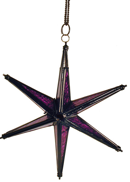 star candleholder, candleholder, candle holder, textured glass, 6-point star, purple star, purple candleholder, purple star of David, purple star candleholder, star of David, porch decor, handing candleholder, home decor, star to hang, patio decoration, window decoration, star, purple, purple glass,