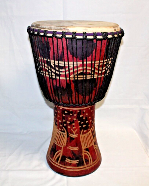 Djembe drum, African Drum, African djembe, Large drum, Wooden drum, handmade drum, tomtom, full size djembe, carved elephant design