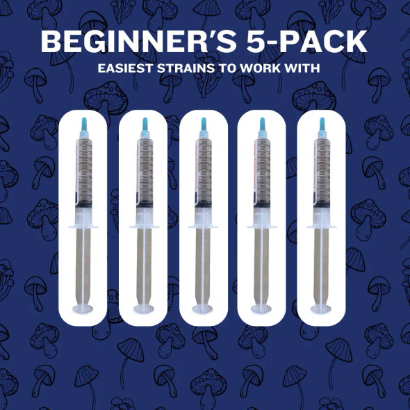 Eden Shrooms Beginner's 5-Pack (Spore Syringes)