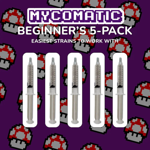 MYCOMATIC Beginner's 5-Pack (Spore Syringes)