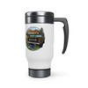 Adventure Awaits Golden Eagle J10 Full Size Jeep Stainless Steel Travel Mug with Handle, 14oz
