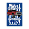 Stars, Stripes & 4WD Red Cherokee SJ Kids Wall Art Poster