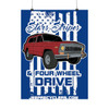 Stars, Stripes & 4WD Red Cherokee SJ Kids Wall Art Poster