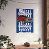 Stars, Stripes & 4WD Red Cherokee SJ Kids Wall Art Poster