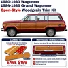 1980-1986 Wagoneer, Grand Wagoneer Woodgrain Trim Kit (Open Style)
