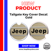 Tailgate Key Cover Decal; Gold