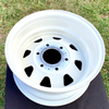 1974-1991 Restored 15"x 7", 6 x 5.5 Lug Brite White Wheel, 4 inch Backspacing
