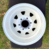 1974-1991 Restored 15"x 7", 6 x 5.5 Lug Brite White Wheel, 4 1/8 inch Backspacing