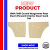 1984-1991 Grand Wagoneer Rear Door (Power) Interior Door Card Set