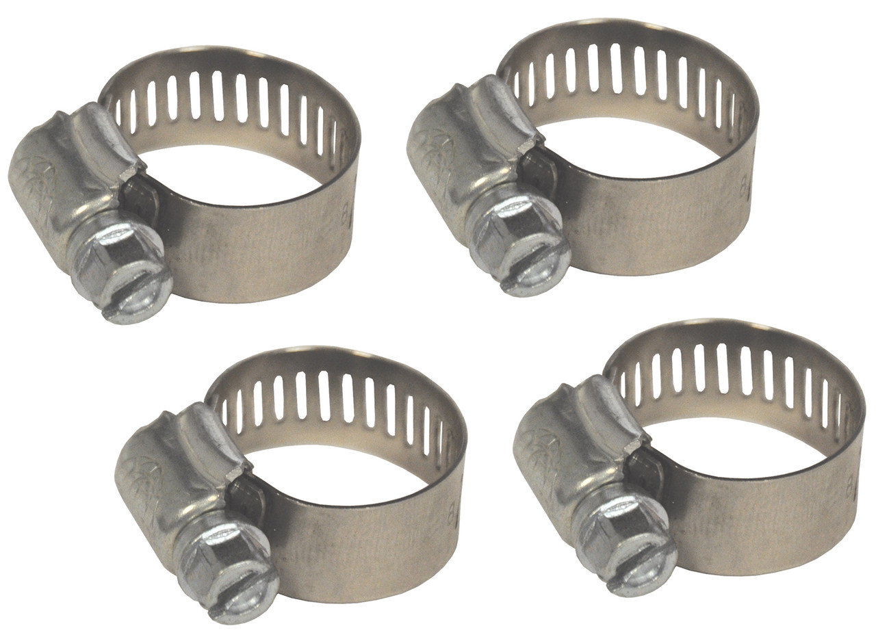 Stainless Steel Worm Gear 1/2" Band 4 Piece Hose Clamp Set Jeep Recyclers