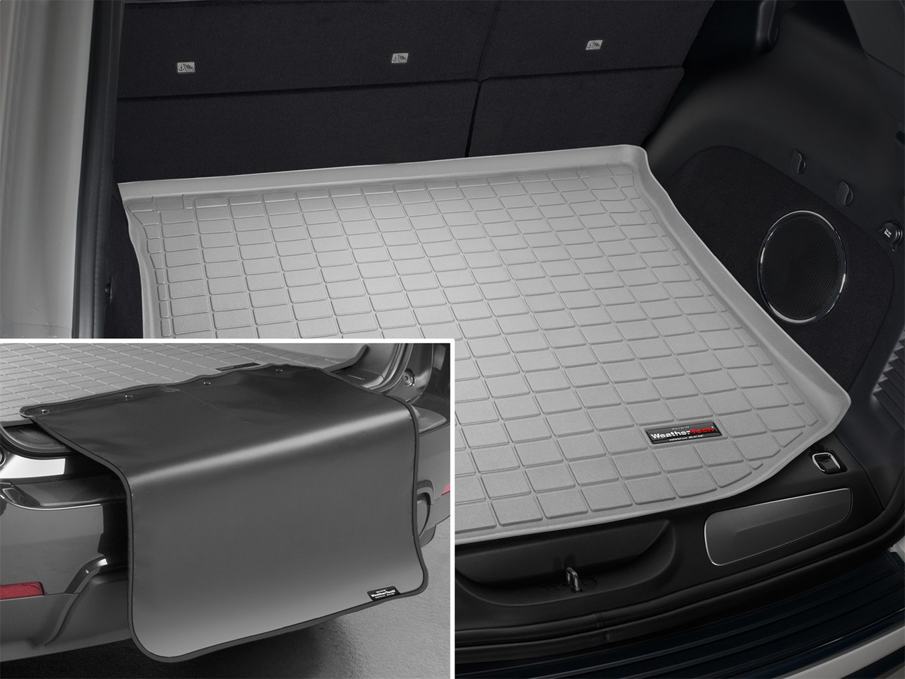 Cargo Liner w/Bumper Protector; Gray; 42469SK Jeep Recyclers