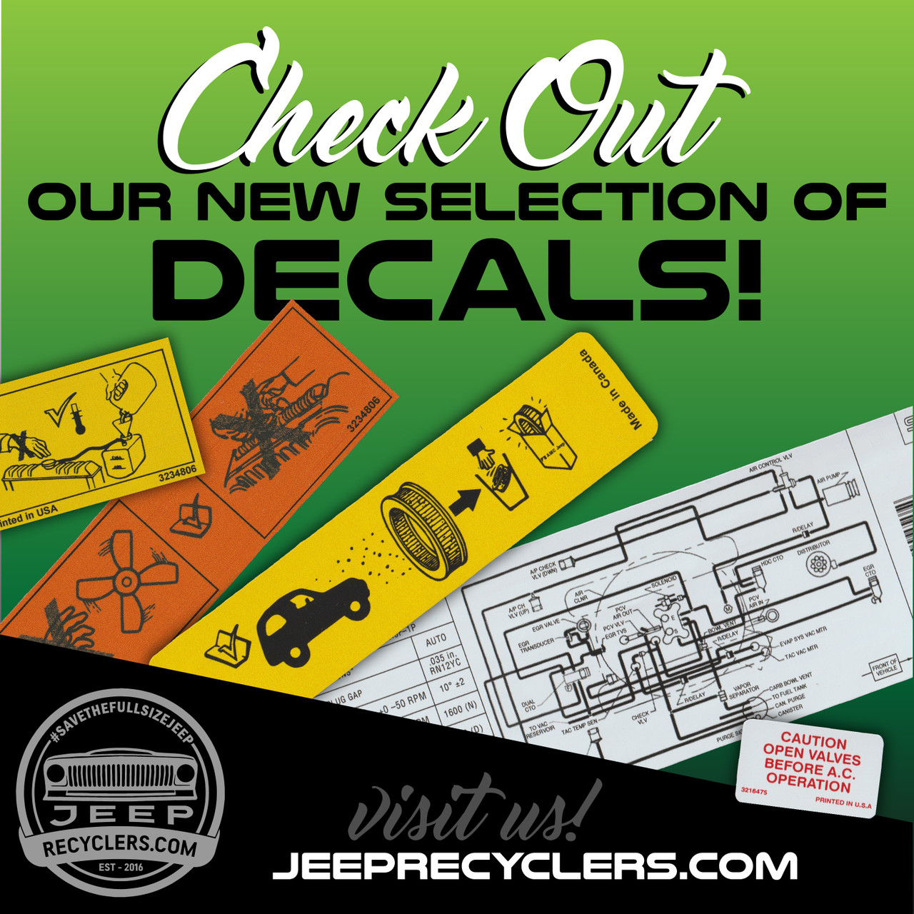 Full Size Jeep 1985-1991 Grand Wagoneer, J-10, J-20, Replacement