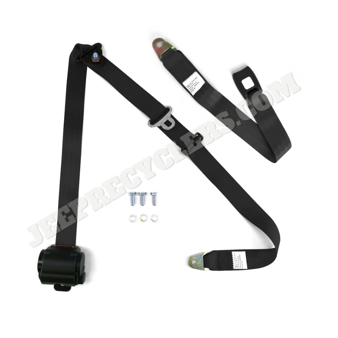 Three Point Lap 3-Point Retractable Push Button Shoulder & Lap Belt (Only) For Bench ...