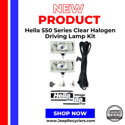 Hella 550 Series Clear Halogen Driving Lamp Kit (4 x 8)