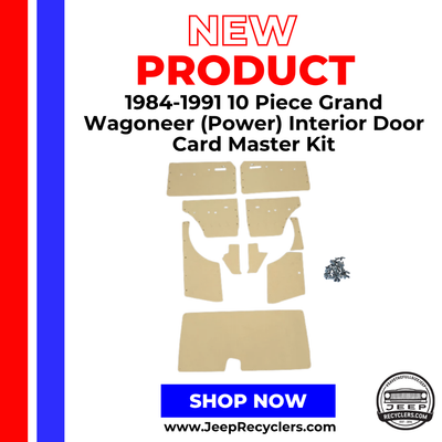 1984-1991 10 Piece Grand Wagoneer (Power) Interior Door Card Master Kit