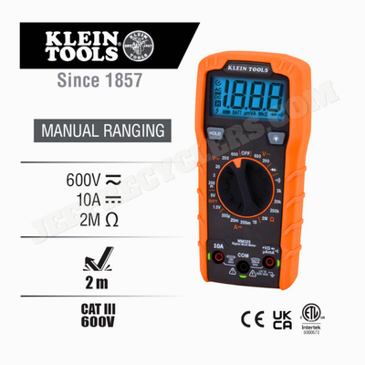 Klein Tools MM325 digital multimeter with test leads included