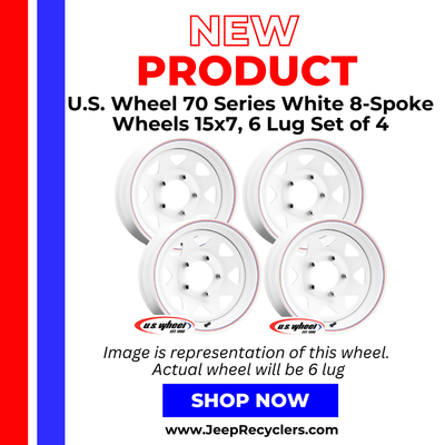 6 x 5.5 Full Size Jeep wheel white