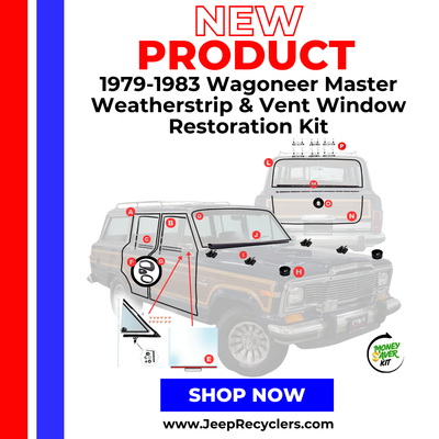 Wagoneer door vent window weatherstrip kit