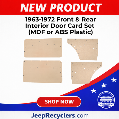 1963-1972 Front & Rear Door (Manual) Interior Door Card Set
