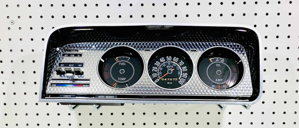 Full Size Jeep 1974-1985  Cherokee SJ, Wagoneer, J-Truck, J-10, J-20, FSJ Restored Instrument Gauge Cluster W/LED's & NEW Aluminum Machined Metal Cover Plate