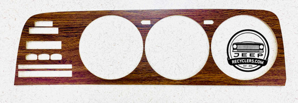 Full Size Jeep 1973-1979  Cherokee SJ, Wagoneer,J-Truck, J-10, J-20, FSJ Gunstock Vinyl (Aluminum Backer)  With Arrow Turn Signal Overlay