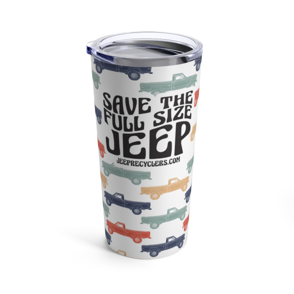 Save the Full Size Jeep Retro J10 Stainless Steel Travel Tumbler