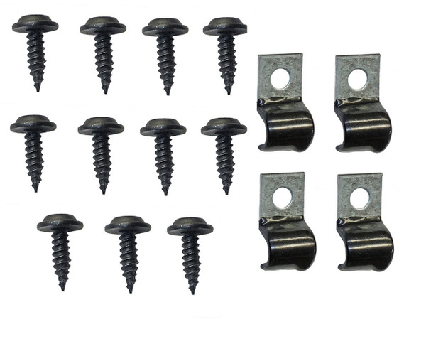 Full Size Jeep 1974-1991 Wagoneer, Cherokee, J10, J20 Hood To Cowl Seal Mounting Screw & Clip Set