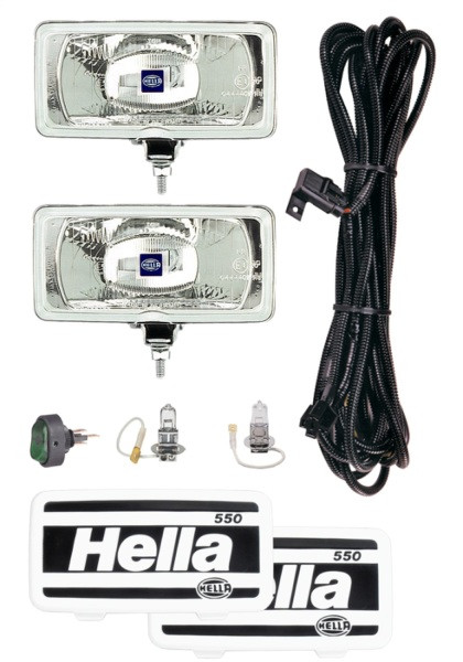 Hella 550 Series Clear Halogen Driving Lamp Kit (4 x 8) Hella 550 Series Clear Halogen Driving Lamp Kit (4 x 8)
