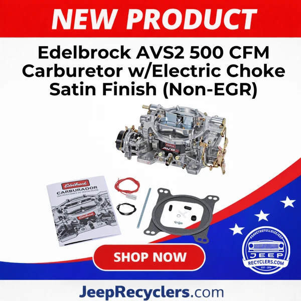 Edelbrock AVS2 500 CFM Carburetor w/Electric Choke Satin Finish (Non-EGR)