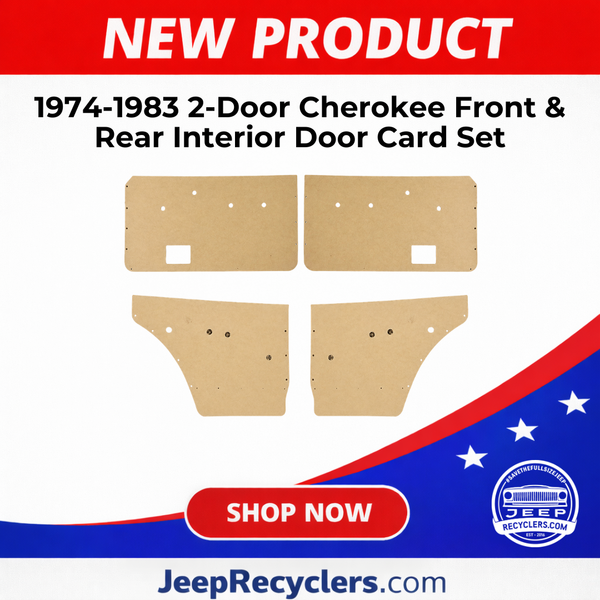 1974-1983 2-Door Cherokee Front & Rear Interior Door Card Set