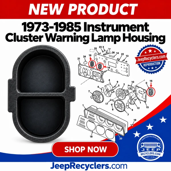 1973-1985  Instrument Cluster Warning Lamp Housing / Faceplate Retainers