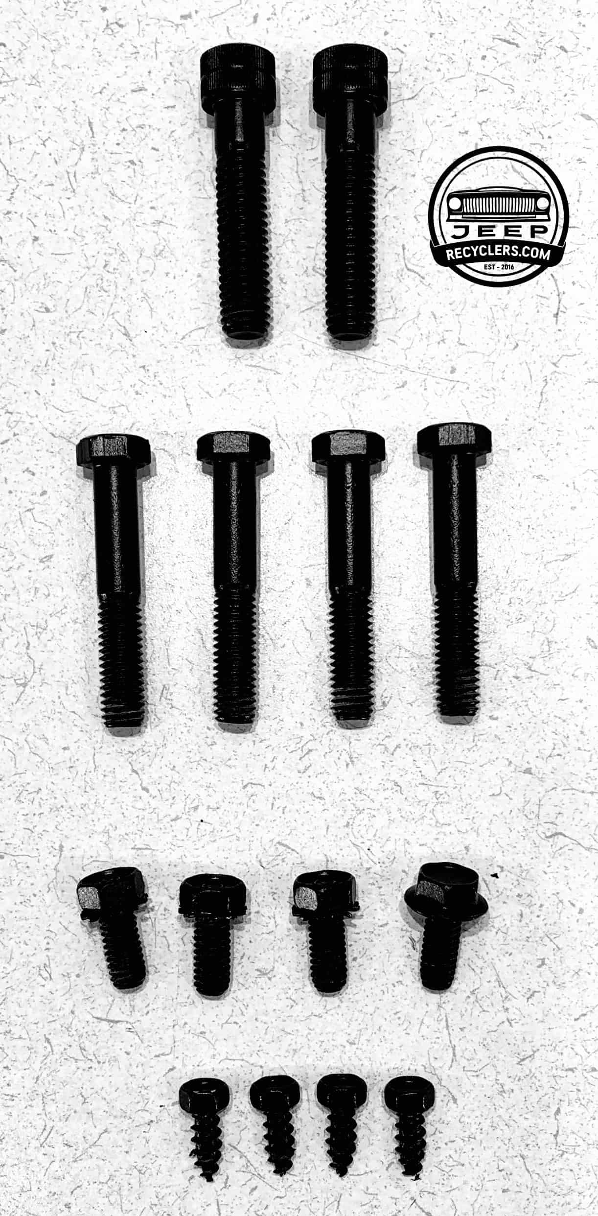 Full Size Jeep 1965-1979 Cherokee SJ, Wagoneer SJ, Gladiator, J10, J20,  FSJ, Turbo 400 Bell Housing Plate , Block Plate, & Inspection Plate Hardware Kit