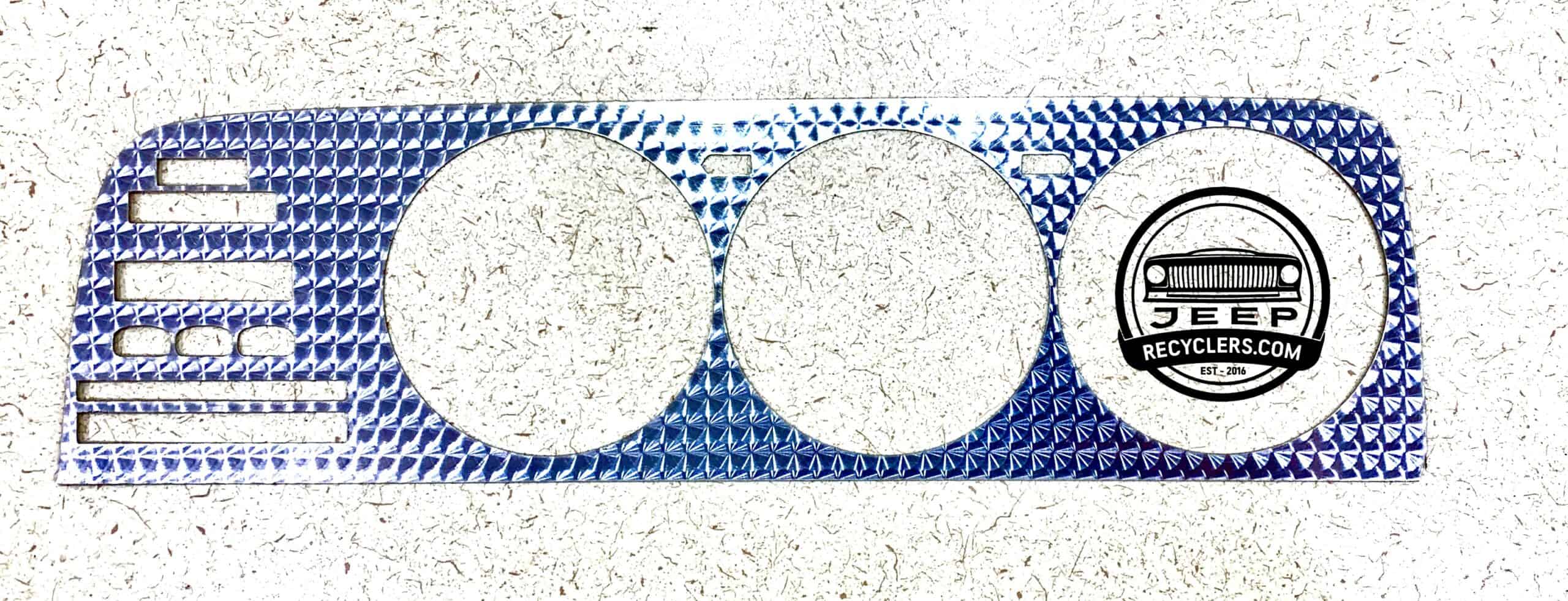 Full Size Jeep 1973-1979 Cherokee SJ, Wagoneer, J-Truck, J-10, J-20, FSJ Engine Turned Aluminum Overlay With Arrow Turn Signals