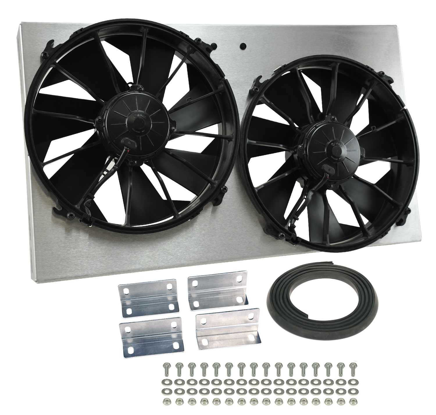 High Output Dual 12" Electric RAD Fan/Aluminum Shroud Kit