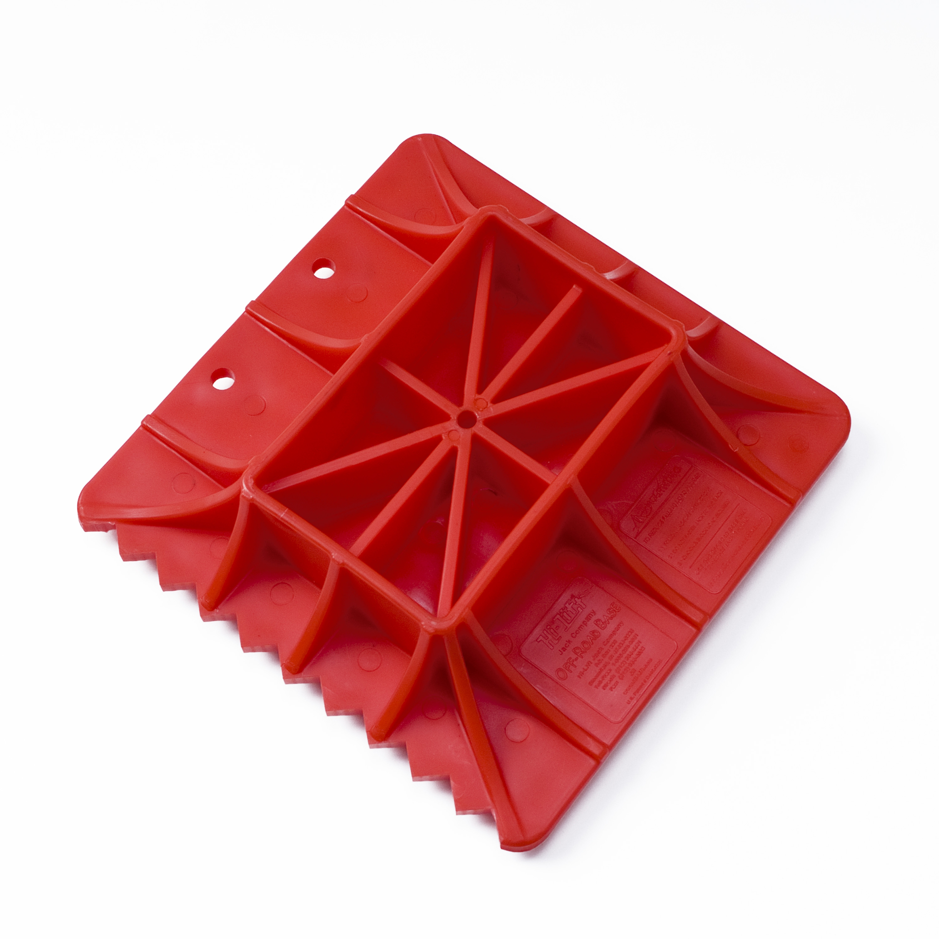 Wider base platform that helps prevent Hi-Lift sinking on soft surfaces.