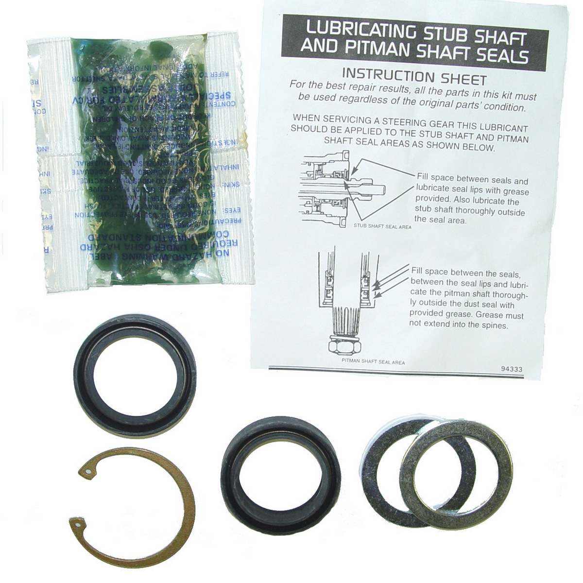 Steering Pump Seal Kit, Lower; 87-98 Wrangler/Grand Cherokee ZJ/YJ