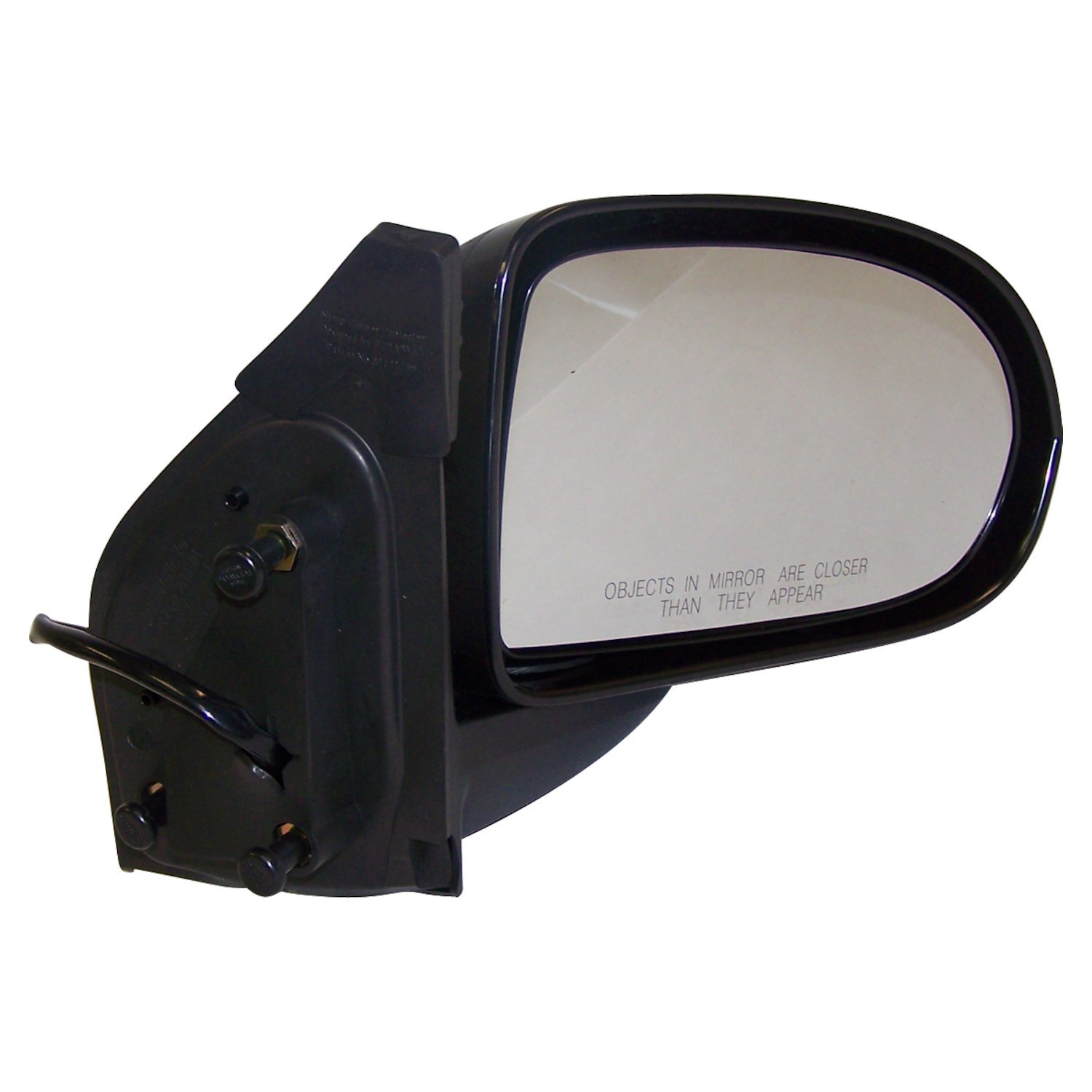 Right Power, Folding Mirror for 07-10 Jeep MK Compass; Black Textured Finish