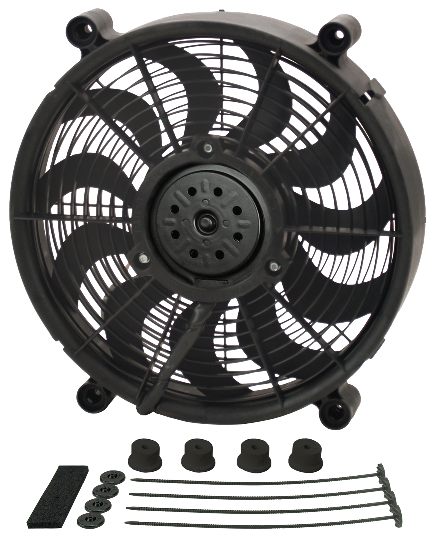 14" High Output Single RAD Pusher/Puller Fan with Standard Mount Kit - 18214
